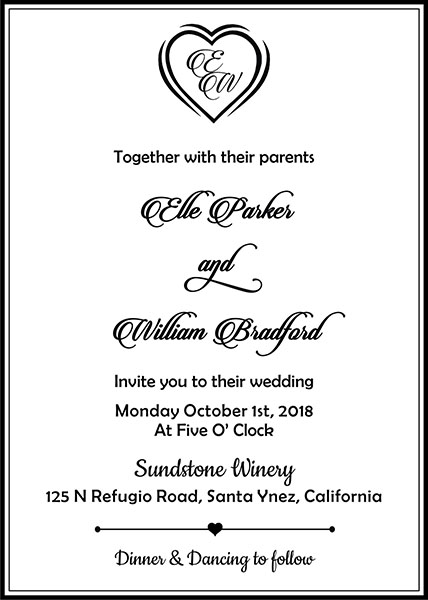 Interfaith wedding invitation wording 7 - Parekh Cards
